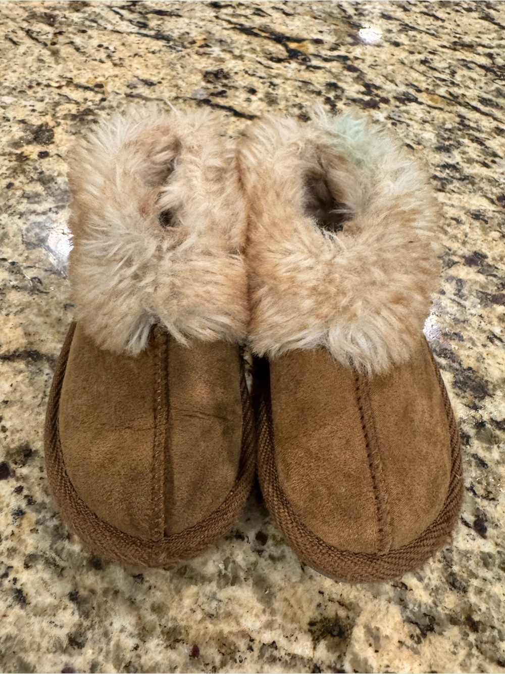 Cat & Jack Brown Faux Fur Lined Kids Mittens